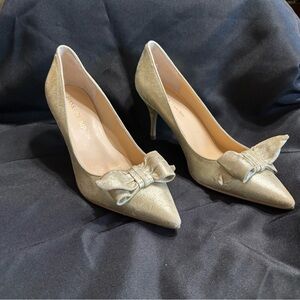 Ivanka Trump Gold Bow Pumps